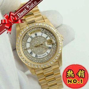 ROLEX勞力士星期日曆型Day-Date手錶豪華立體鑲鑽寶石男錶Rolex005